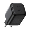 Ugreen X526 cargador 45 W, 2 x USB-C, GaN, negro