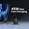 Ugreen X526 cargador 45 W, 2 x USB-C, GaN, negro
