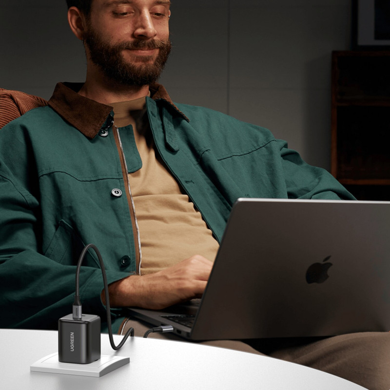 Ugreen X526 cargador 45 W, 2 x USB-C, GaN, negro