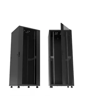 LogiLink Canovate D16S66B armario de red, 16U, 48,3 cm (19″), negro (RAL 9005)