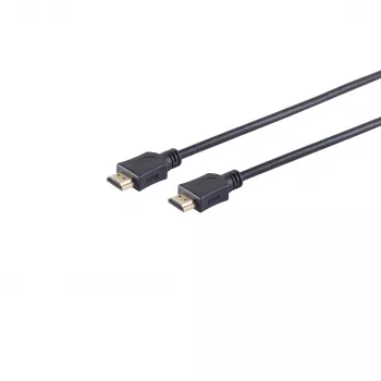 Wentronic 77473-E cable HDMI, 3 m, 3D, Ethernet, 4K 60 Hz, chapado en oro