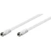Wentronic 27035 cable coaxial, tipo F, 5 m, blanco