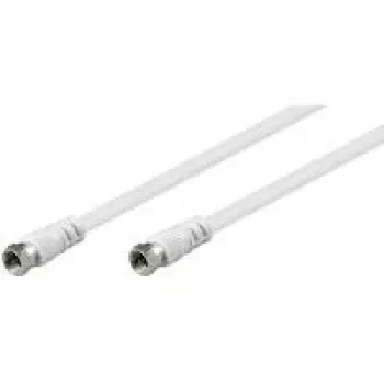 Wentronic 27035 cable coaxial, tipo F, 5 m, blanco