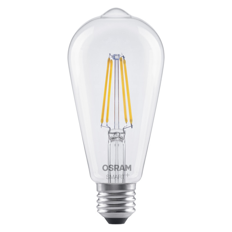 Osram SMART+ MATTER Dimmable Classic Edison 60 827 E27 bombilla inteligente, 6 W, blanco cálido, Wi-Fi