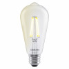 Osram SMART+ MATTER Dimmable Classic Edison 60 827 E27 bombilla inteligente, 6 W, blanco cálido, Wi-Fi
