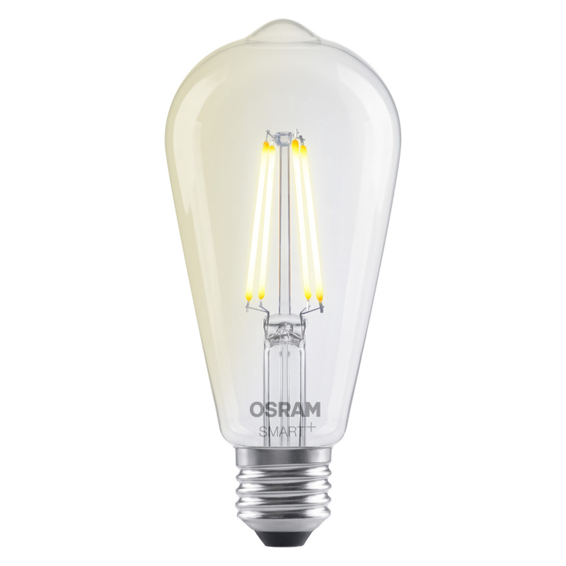 Osram SMART+ MATTER Dimmable Classic Edison 60 827 E27 bombilla inteligente, 6 W, blanco cálido, Wi-Fi