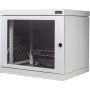 Silence Rack 99SRWV124GG armario de red de pared de 19 pulgadas insonorizado, 12 U, 450 mm de profundidad, puerta transparente, 1 ventilador silencioso, gris claro
