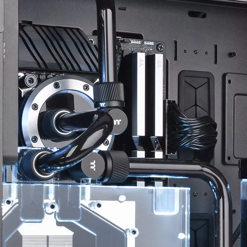 Thermaltake Pacific SF CL-W389-CA16MK-A conector de compresión para tubo rígido de 16 mm de diámetro exterior, negro mate