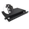 Alantec FOP-1U-12SCD-C-P panel de parcheo de fibra óptica telescópico, 12x SC duplex / 12x LC quad, 19", 1U
