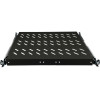 Alantec SA-PW-19-1U-370-4-C bandeja extraíble de 19″ 1U para armarios de servidores, 370 mm de profundidad, 4 puntos de fijación, negra