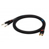 SSQ RCAJM2 SS-1428 cable de audio, 2x RCA – 2x jack mono de 6,3 mm, 2 m, negro