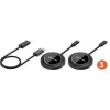 Manhattan 154598 conjunto de presentación HDMI inalámbrico 1080p con 2 transmisores USB-C, negro