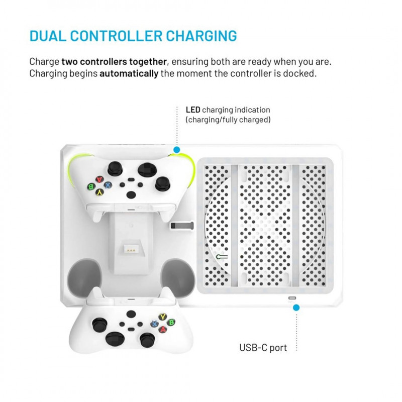 Fixed FIXXB-MCS-WH estación multifunción para Xbox Series X/S, blanca