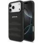 Mercedes AMG00117 funda para iPhone 18 Pro Max / 17 Pro Max, AMG Leather Debossed Lines Logo, negra