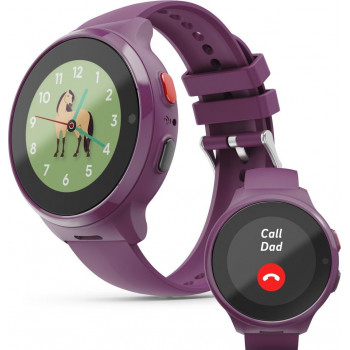 Hama 00178670 smartwatch infantil con GPS, botón SOS y función de llamadas, color baya