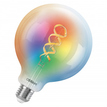 Osram SMART+ MATTER Filament Multicolor Classic Globe 125 40 bombilla inteligente, E27, 4,8 W, RGBW, Wi-Fi