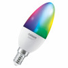Osram SMART+ MATTER Multicolor Classic B40 bombilla inteligente, E14, 4,9 W, RGBW, Wi-Fi