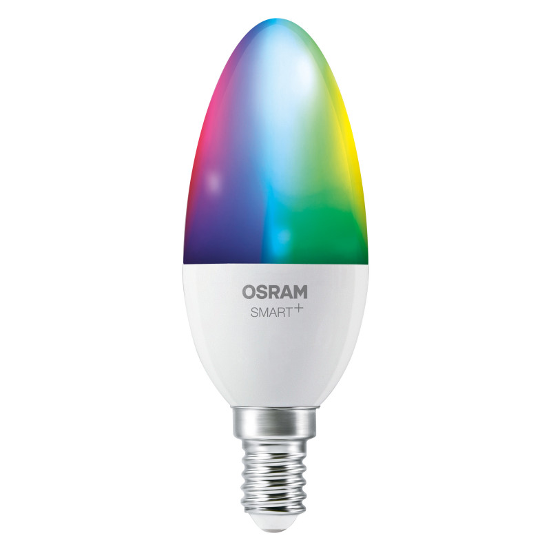 Osram SMART+ MATTER Multicolor Classic B40 bombilla inteligente, E14, 4,9 W, RGBW, Wi-Fi