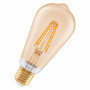 Osram SMART+ MATTER Filament Dimmable Classic Edison 53 824 bombilla inteligente, dorada, E27, 6 W, blanco cálido, Wi-Fi