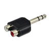 SSQ HA7 adaptador, 2 x RCA hembra – jack estéreo de 6,3 mm