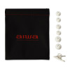Aiwa ESTM-500W auriculares intrauditivos con cable y micrófono, jack de 3,5 mm, blancos