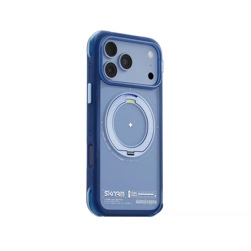 Skinarma Atlas funda con MagSafe y soporte giratorio para iPhone 18 Pro Max / 17 Pro Max, azul