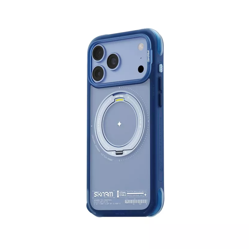 Skinarma Atlas funda con MagSafe y soporte giratorio para iPhone 18 Pro Max / 17 Pro Max, azul