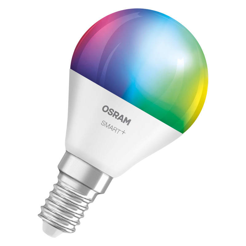 Osram SMART+ MATTER Multicolor Classic P40 bombilla inteligente, E14, 4,9 W, RGBW, Wi-Fi