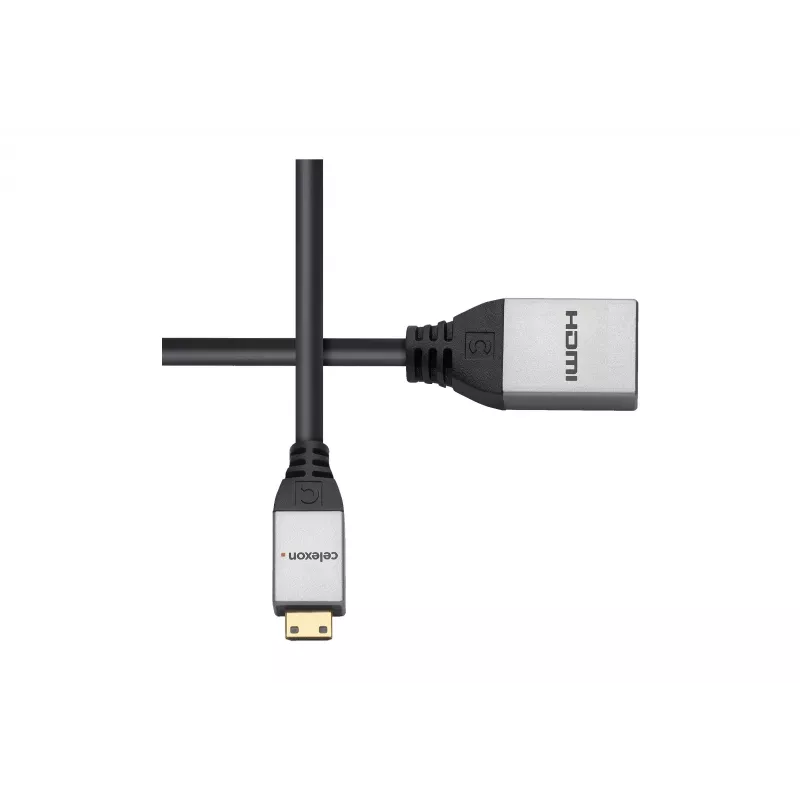 celexon adaptador Mini HDMI M/F con Ethernet, 2.0a/b, 4K, Professional