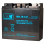 MPL Power Elektro MW 18-12 batería para SAI, acumulador de plomo-ácido AGM, sin mantenimiento, 12 V 18 Ah, negra