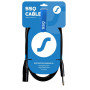 SSQ JSXM5 SS-1464 cable Jack estéreo – XLR de 3 pines macho, 5 m, negro