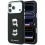 Karl Lagerfeld KF003250 funda para iPhone 18 Pro Max / 17 Pro Max, Saffiano with Karl & Choupette Heads Pins & Logo, negra