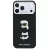 Karl Lagerfeld KF003250 funda para iPhone 18 Pro Max / 17 Pro Max, Saffiano with Karl & Choupette Heads Pins & Logo, negra