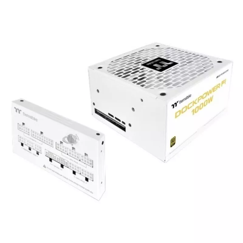 Thermaltake Dockpower FI 1000W fuente de alimentación para PC, 80 PLUS Gold, blanca