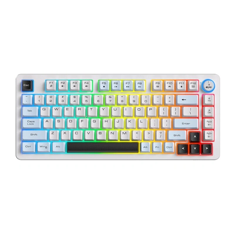 ONIKUMA MT501 teclado gaming, 75%, blanco
