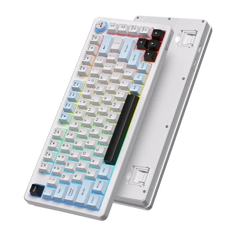 ONIKUMA MT501 teclado gaming, 75%, blanco