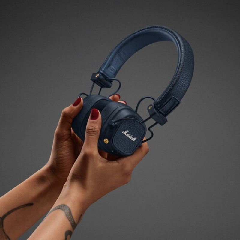 Marshall Major V auriculares inalámbricos, Bluetooth 5.3, Midnight Blue