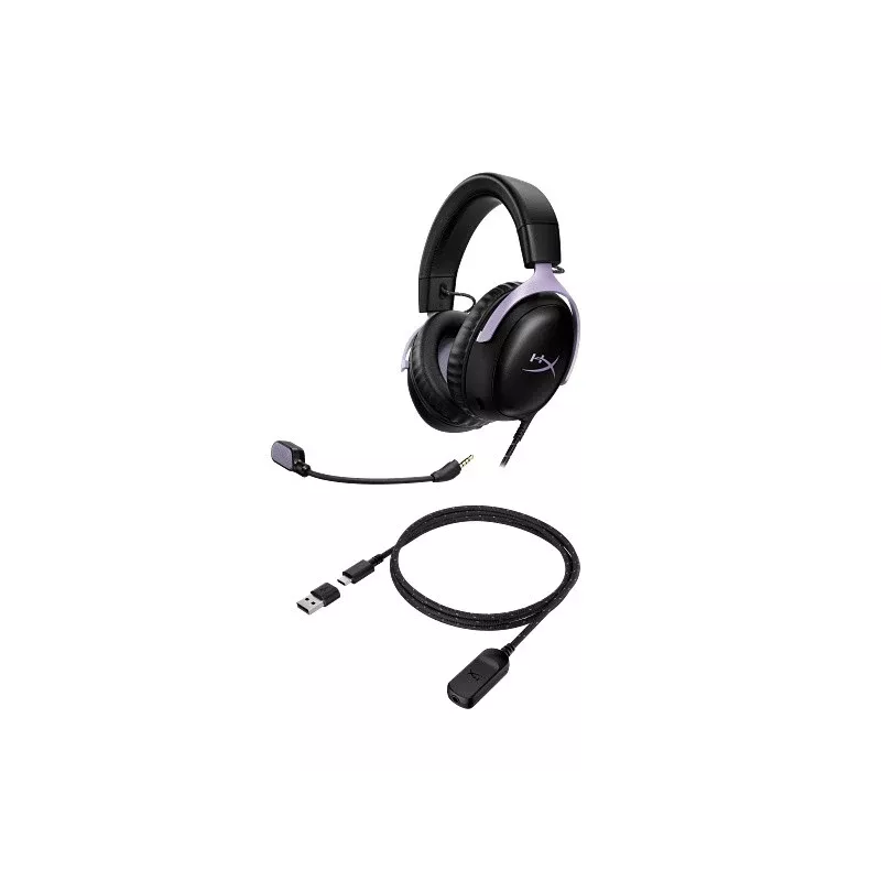 HyperX Cloud III auriculares para juegos, negro/lavanda