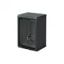 Triton RBA-09-AS3-BAX-C1 armario mural de 10 pulgadas, de una pieza, 9U, 300 mm, puerta de cristal, negro RAL 9005