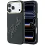Funda Karl Lagerfeld KF003382 IML Big Signature Resin Metal Frame para iPhone 18 Pro Max / 17 Pro Max, negra