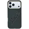 Funda Karl Lagerfeld KF003382 IML Big Signature Resin Metal Frame para iPhone 18 Pro Max / 17 Pro Max, negra