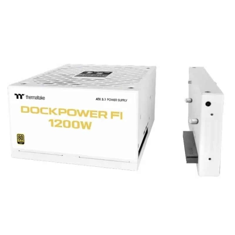 Thermaltake TT Dockpower FI 1200W Snow fuente de alimentación, 1200 W, 80 PLUS Gold, modular, blanca