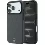 Mercedes Mer008909 funda de piel Crossed Lines MagSafe para iPhone 18 Pro / 17 Pro, antracita