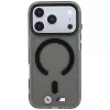 BMW BMW001309 M IML Frosted Metal Logo & Trims MagSafe funda para iPhone 18 Pro / 17 Pro, negra