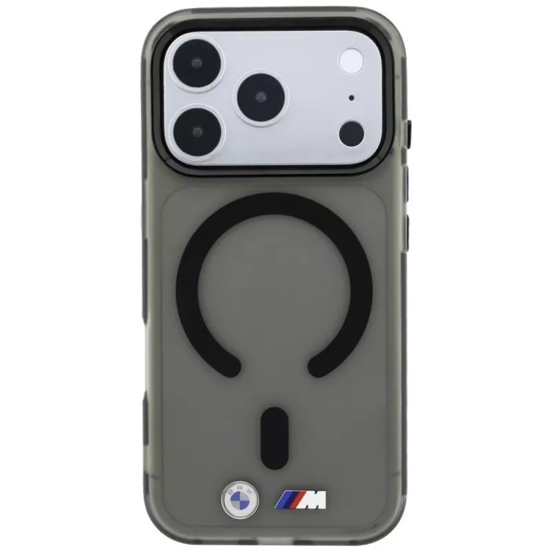 BMW BMW001309 M IML Frosted Metal Logo & Trims MagSafe funda para iPhone 18 Pro / 17 Pro, negra