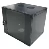 LogiLink W12F64B armario de servidor de pared 48,30 cm (19″), de una pieza, 12 U, negro grisáceo (RAL7021), acero de 1,2 mm, sin montar