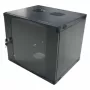 LogiLink W12F64B armario de servidor de pared 48,30 cm (19″), de una pieza, 12 U, negro grisáceo (RAL7021), acero de 1,2 mm, sin montar