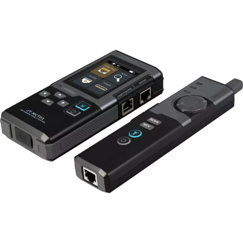 Joy-it NCT01 comprobador de cables de red, 200+ m, multifunción, NCV, localización, prueba PoE
