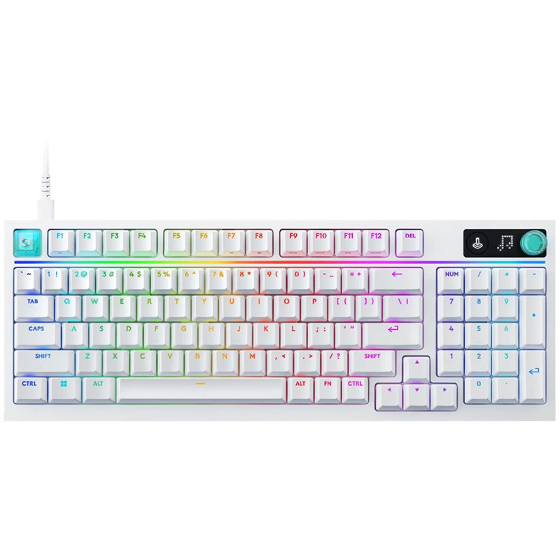Logitech G316 X 75 teclado gaming mecánico, táctil, blanco, US International