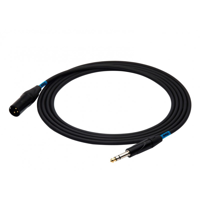 SSQ JSXM10 SS-1462 cable de audio, Jack estéreo - XLR de 3 pines macho, 10 m, negro